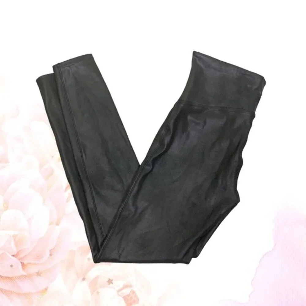Spanx Black Faux Leather Leggings 27
